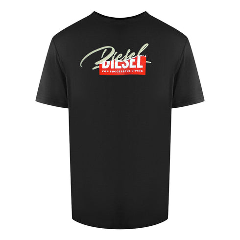 Diesel Signature Diesel Logo Black T-Shirt T-DIEGOR NEW CUTYAGLIETTA 900